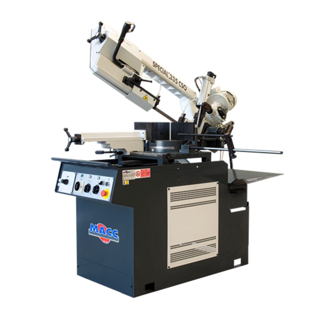 MACC Special 335 CSO Gravity Feed Double Mitre Bandsaw