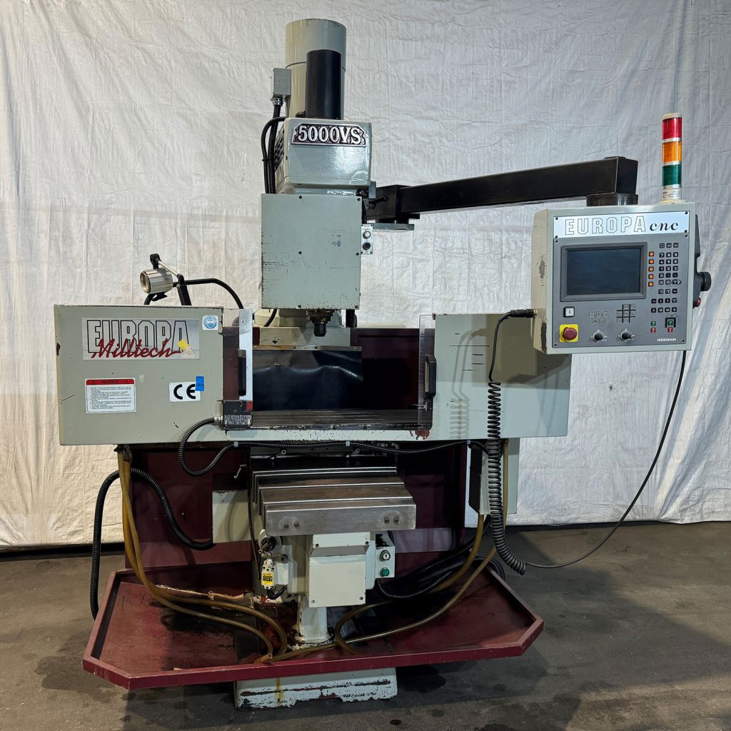 Used Europa Milltech 5000 CNC Turret Milling Machine