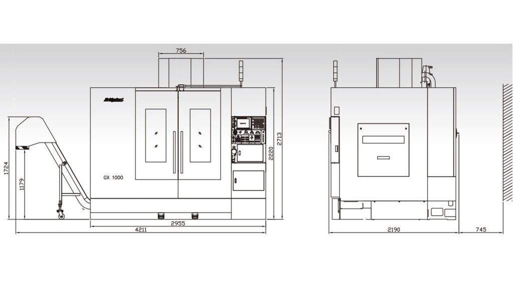 Bridgeport GX1000 Dimensions